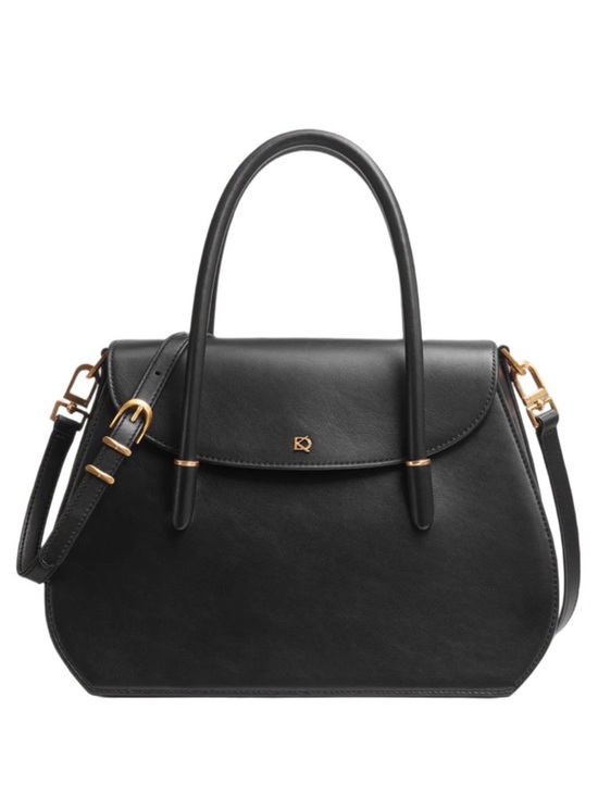 Donna Karan Handbags - Donna Karan NWT Black BelleRose Leather Flap Satchel Crossbody Bag